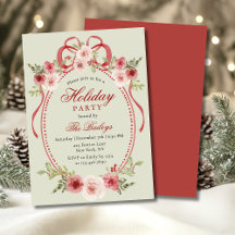 Elegant Floral Coquette Christmas Party