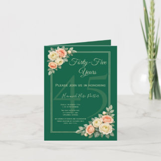 Elegant Floral Corner Frame Birthday Invitation