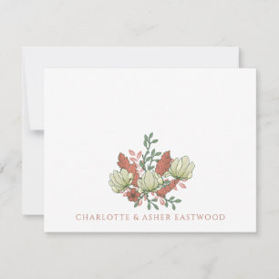 Elegant Floral Couple Wedding Card
