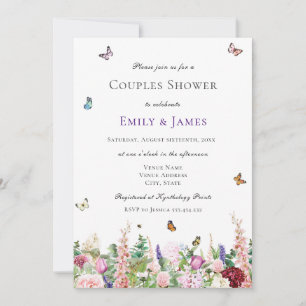 Elegant Floral Couples Shower Invitation