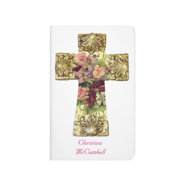 Elegant Floral Cross Journal (Front)