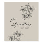 Elegant Floral Custom Established Year