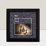 Elegant Floral Custom Family Photo Text Grey Gift Box<br><div class="desc">This elegant gift box features a beautiful vintage floral design, customisable with your family photo and text. It's the perfect way to show your loved ones how much you care for them on any special occasion. This beautiful gift box will add an extra touch of elegance to any gift. Give...</div>