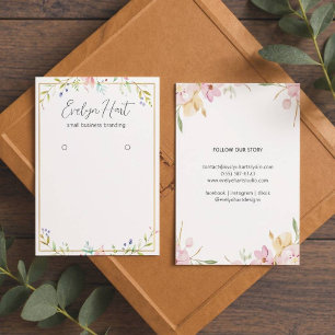 Elegant Floral Custom Jewelry Earring Display