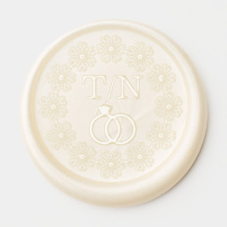 Elegant Floral Customised Wedding Seal Monogram Wax Seal Sticker