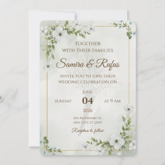 Elegant Floral - Customizable Rustic Boho Invitation