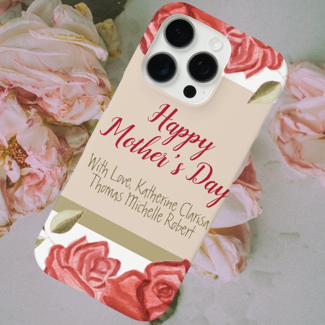 Elegant Floral Cute Modern Mothers Day Case-Mate iPhone Case (Creator Uploaded)