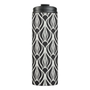 Elegant floral damask, art nouveau seamless patter thermal tumbler