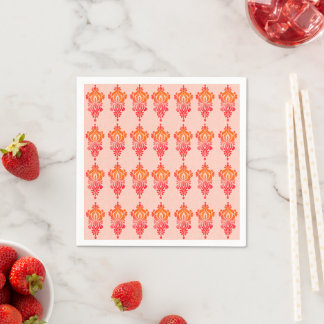 Elegant Floral Damask Chic Napkins