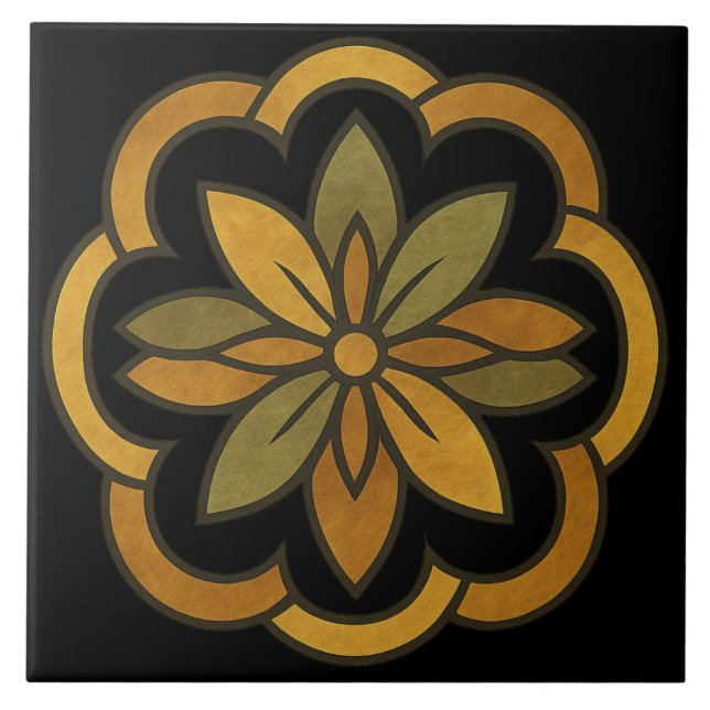 Elegant Floral Decor Tile (Front)