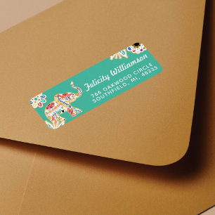 Elegant Floral Decorative Ornate Elephant Design