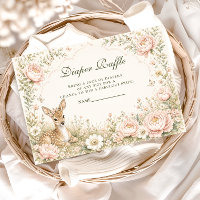 Elegant Floral Deer Botanical Diapper Raffle