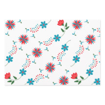 Elegant Floral Design Birthday Gift Wrapping Paper