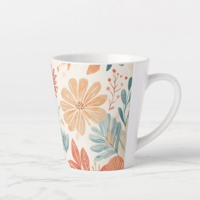 Elegant Floral Design Cup (Right)