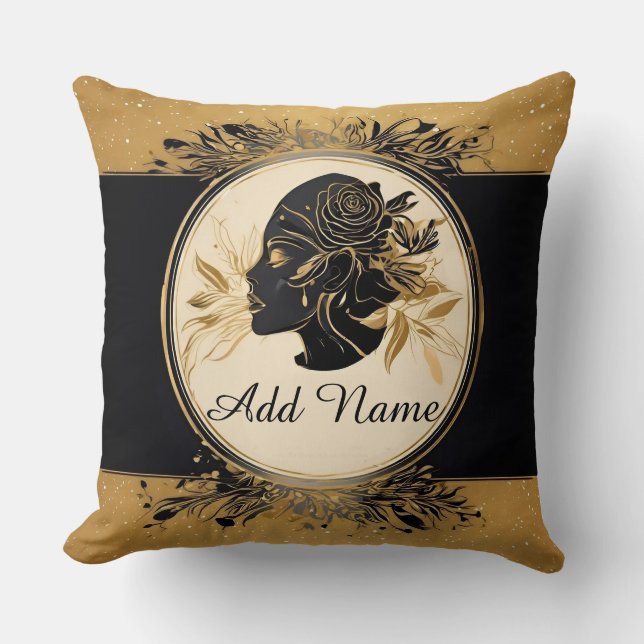 Elegant Floral Design Cushion (Front)