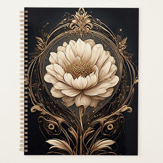 Elegant Floral Design Featuring Ornate Patterns Planner (Front)