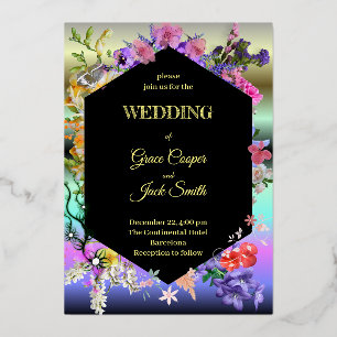 Elegant floral design/ geometric border