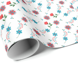 Elegant Floral Design Gift Wrapping Paper