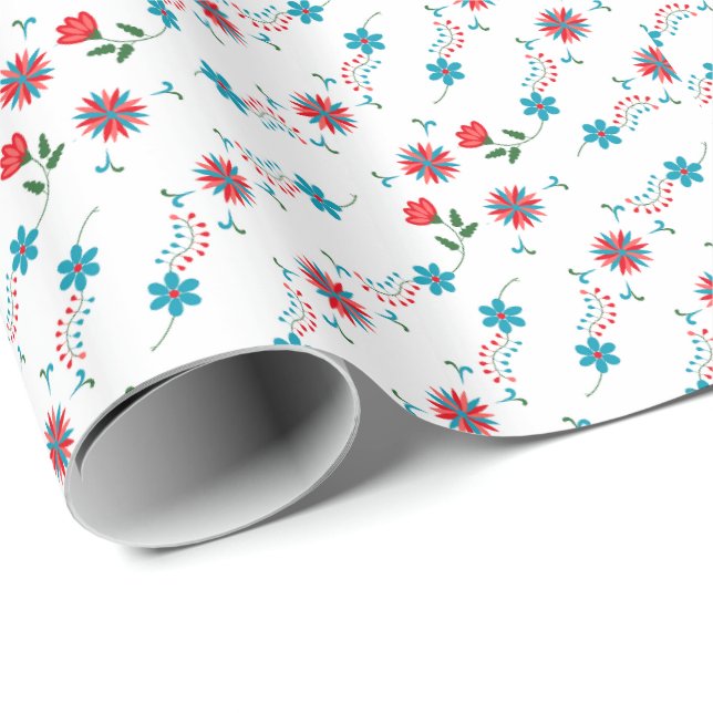 Elegant Floral Design Gift Wrapping Paper (Roll Corner)