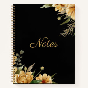Elegant Floral Design Journal Spiral Notebook