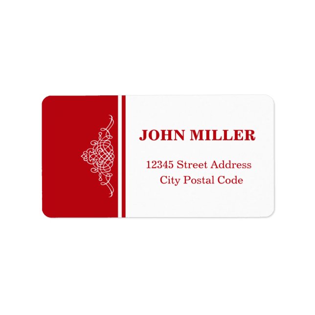 Elegant floral design label (Front)