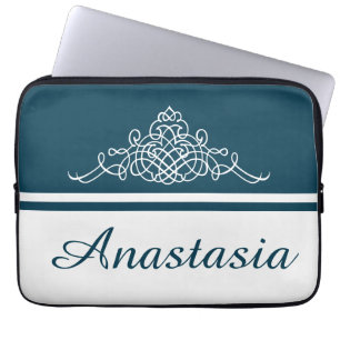 Elegant floral design laptop sleeve