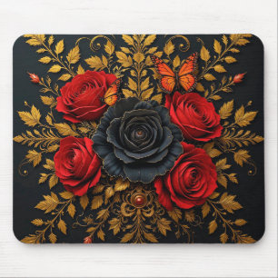 Elegant Floral Design Mouse Mat