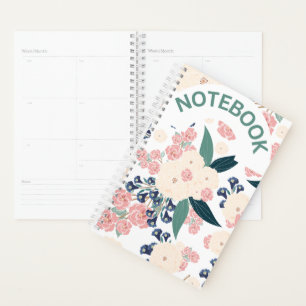 Elegant Floral Design – Navy Blue, Pink & Beige Ha Planner