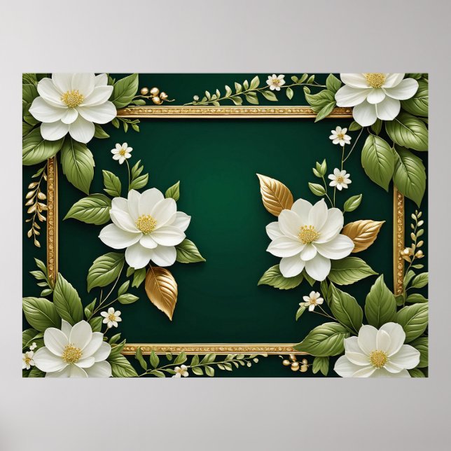 Elegant floral design poster (Front)