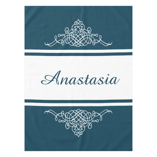 Elegant floral design tablecloth (Front)