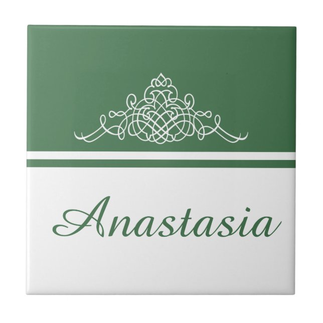 Elegant floral design tile (Front)