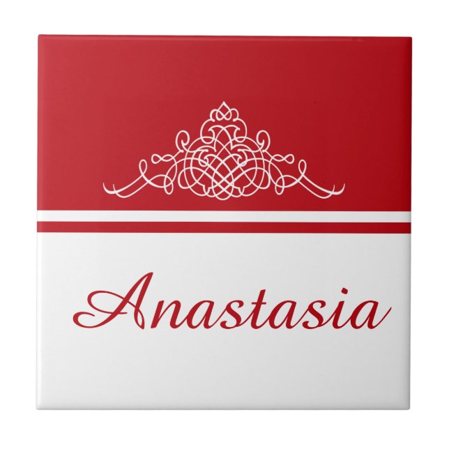 Elegant floral design tile (Front)