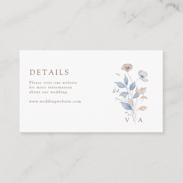 Elegant Floral Detail Enclosure Card (Front)