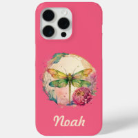 Elegant Floral Dragonfly w/ Custom Name