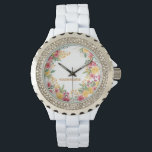 Elegant Floral Dual Name Bridal Shower Invitation Watch<br><div class="desc">Celebrate love and togetherness with this beautifully designed Bridal Shower Invitation featuring soft watercolor florals in warm autumn tones of blush, yellow, and green. This customisable card highlights both names—Nil Zaman and Akash Ahamed—in bold Art Deco-inspired typography, making it perfect for a modern and inclusive celebration. The clean, elegant layout...</div>