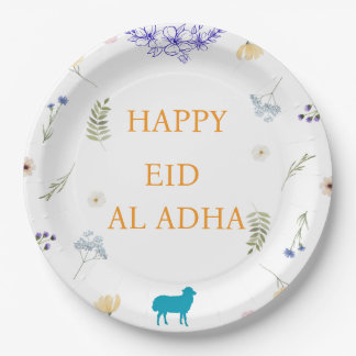 Elegant Floral Eid al-Adha  Paper Plate