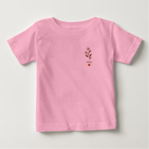Elegant Floral Embroidered Sweatshirt – Minimalist Baby T-Shirt