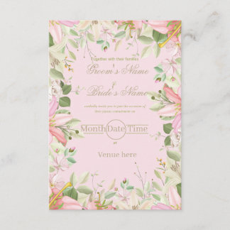 Elegant Floral Engagement Invitation
