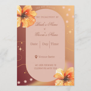 Elegant Floral Engagement Invites for Modern