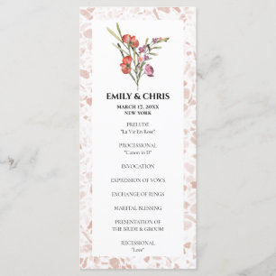 Elegant Floral Eucalyptus Wedding Ceremony Programme