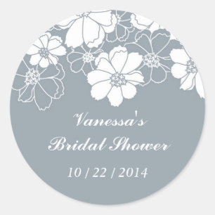 Elegant Floral Favour Seal Sticker