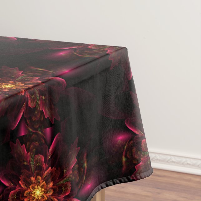 Elegant Floral Flower Tablecloth 60"x84" (In Situ)