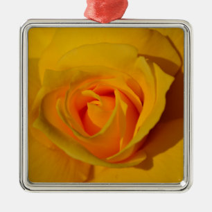 Elegant floral flower Yellow Rose Metal Tree Decoration