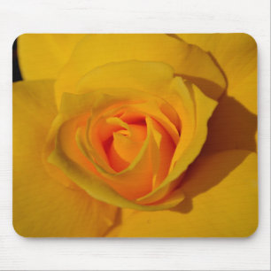 Elegant floral flower Yellow Rose Mouse Mat