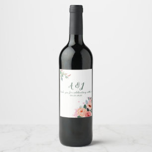 Elegant Floral Food and Beverage Label Set
