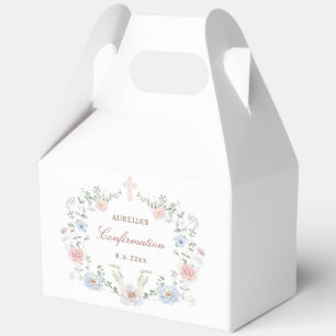 Elegant Floral Frame Confirmation Gable Favour Box