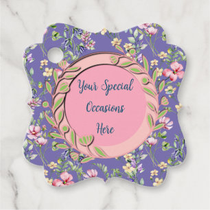Elegant Floral Frame: for Every Occasion Fav Favour Tags