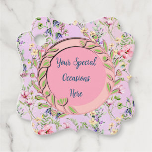 Elegant Floral Frame: for Every Occasion Favour Tags