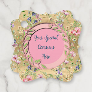 Elegant Floral Frame: for Every Occasion Favour Tags
