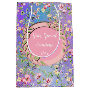 Elegant Floral Frame: for Every Occasion Medium Gift Bag